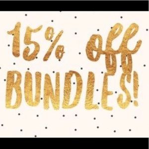 Bundle 2 or more items, get 15% off!!